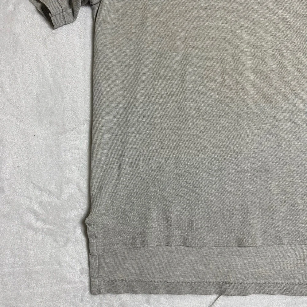 Vintage Polo Ralph Lauren Men's Large Heather Gray Polo Shirt Navy Pony 90s